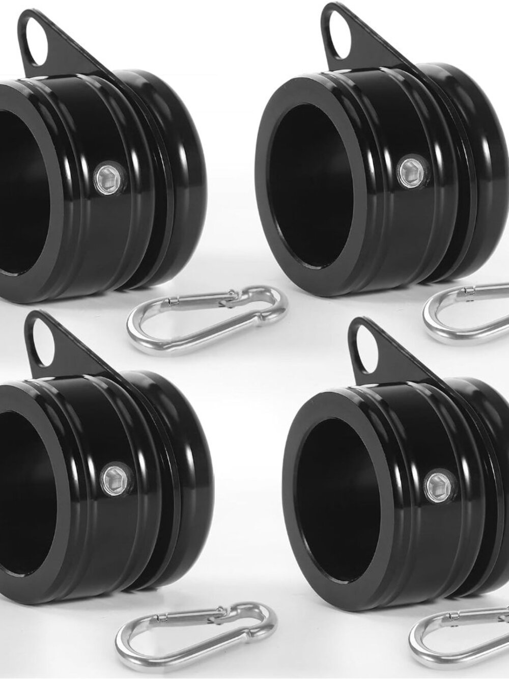 Flag Pole Rings, Aluminum Alloy Flag Pole Clips Swivels 360° Rotating Anti Wrap